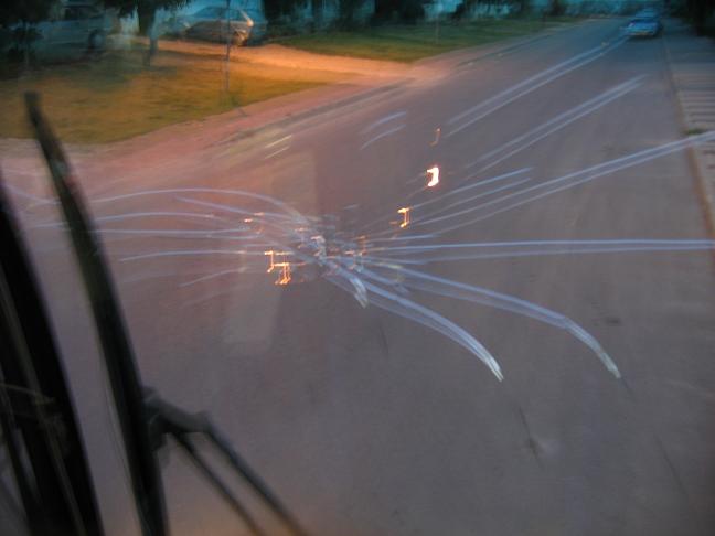 Bus Front Window After I hit it